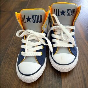 Converse Kids High-Top Sneakers - Blue and Yellow